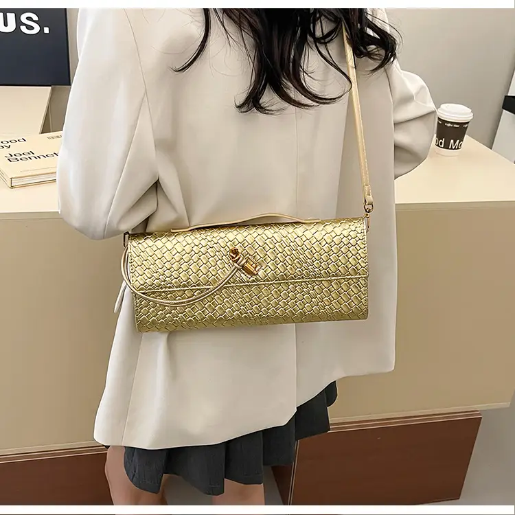 Gold Woven Crossbody Bag for Women — feature 37