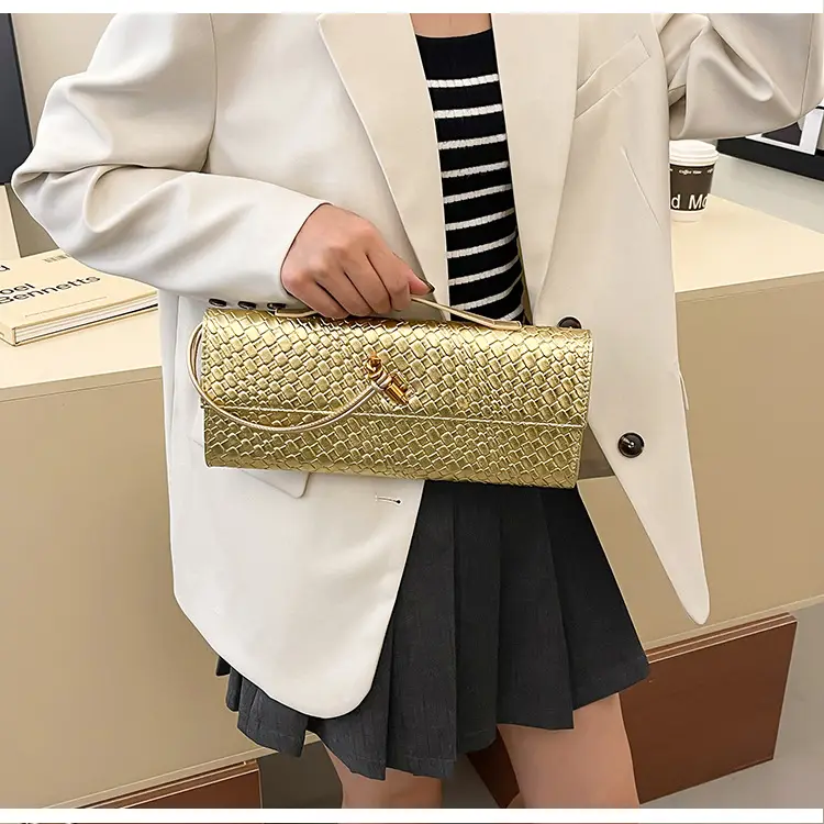 Gold Woven Crossbody Bag for Women — feature 38
