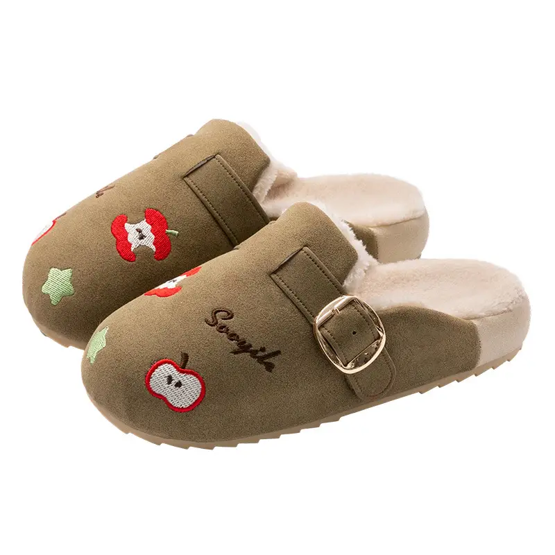 Women's Plush-Lined Birkenstock Slippers Winter Warm Closed-Toe - Image 11