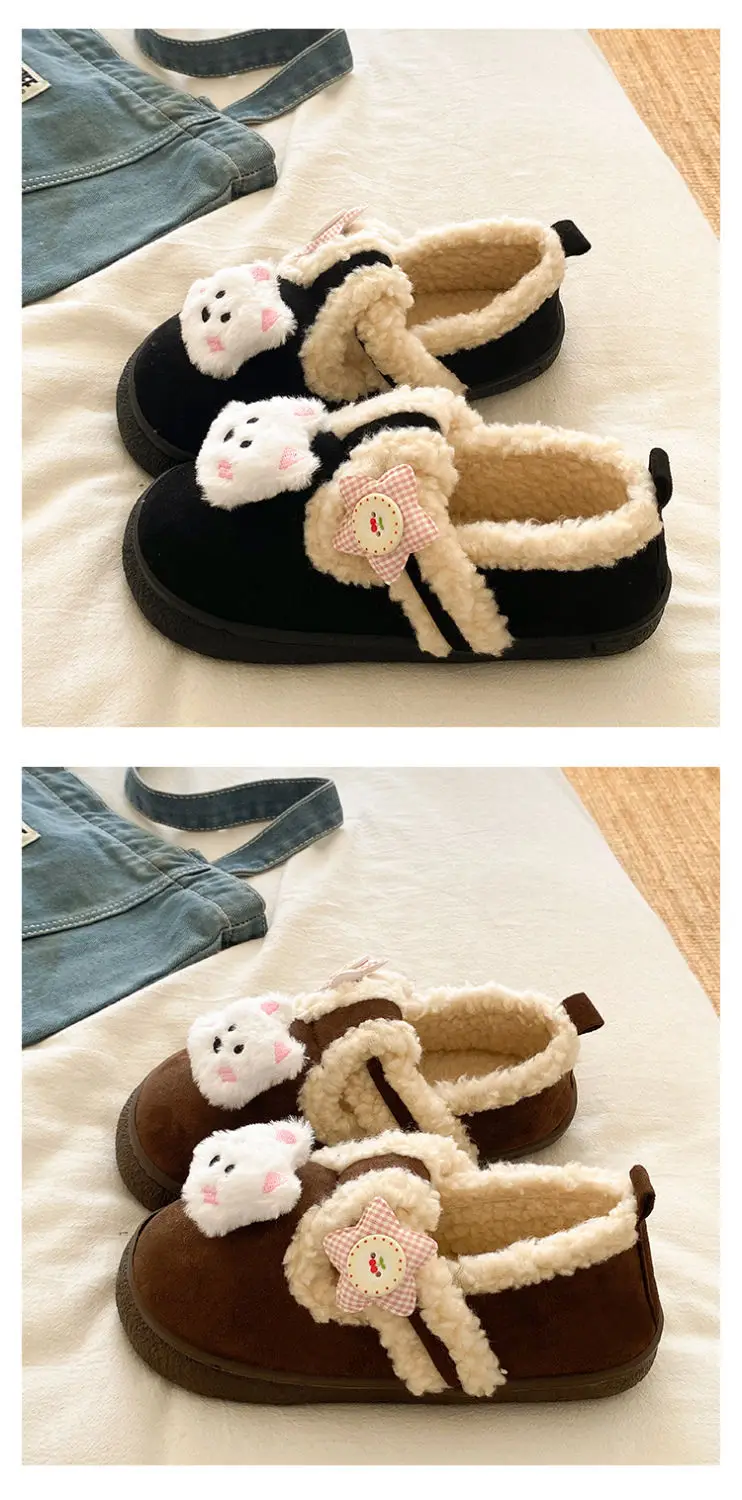 Autumn & Winter Star Heart Slip-On Shoes for Girls — feature 13