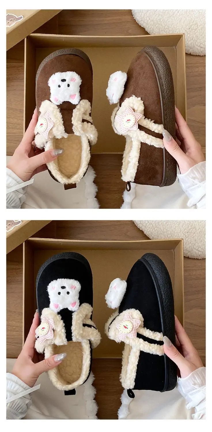 Autumn & Winter Star Heart Slip-On Shoes for Girls — feature 14