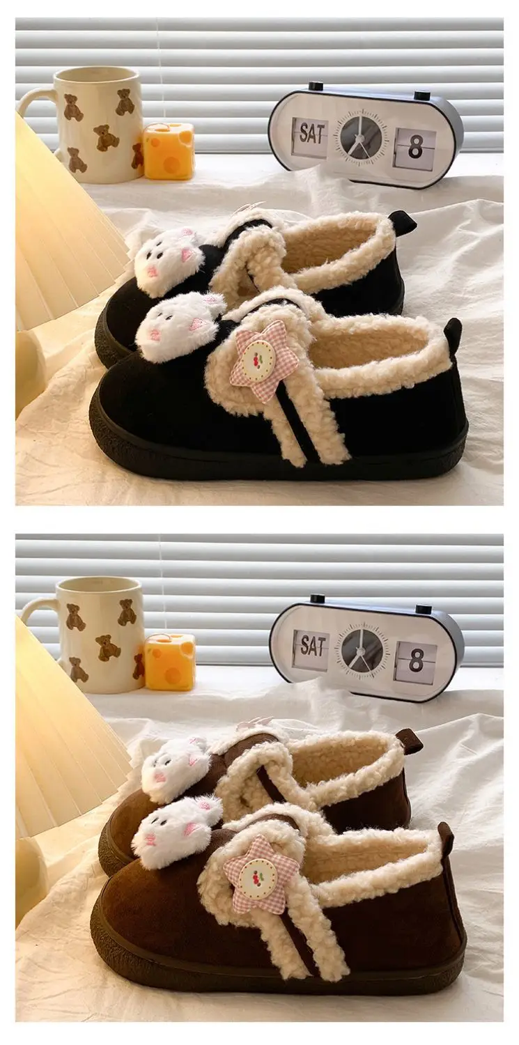 Autumn & Winter Star Heart Slip-On Shoes for Girls — feature 15
