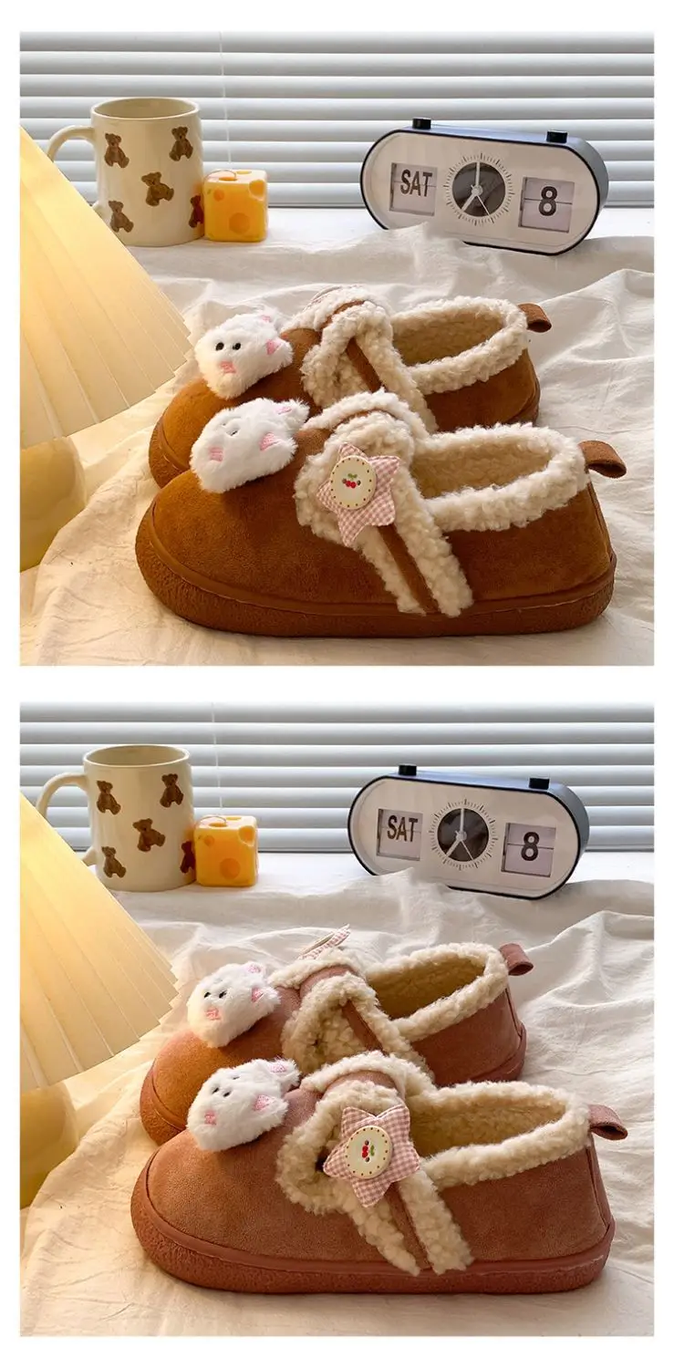 Autumn & Winter Star Heart Slip-On Shoes for Girls — feature 16
