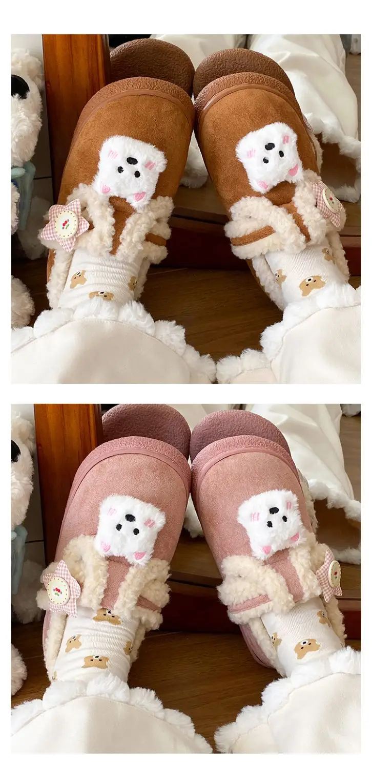 Autumn & Winter Star Heart Slip-On Shoes for Girls — feature 18
