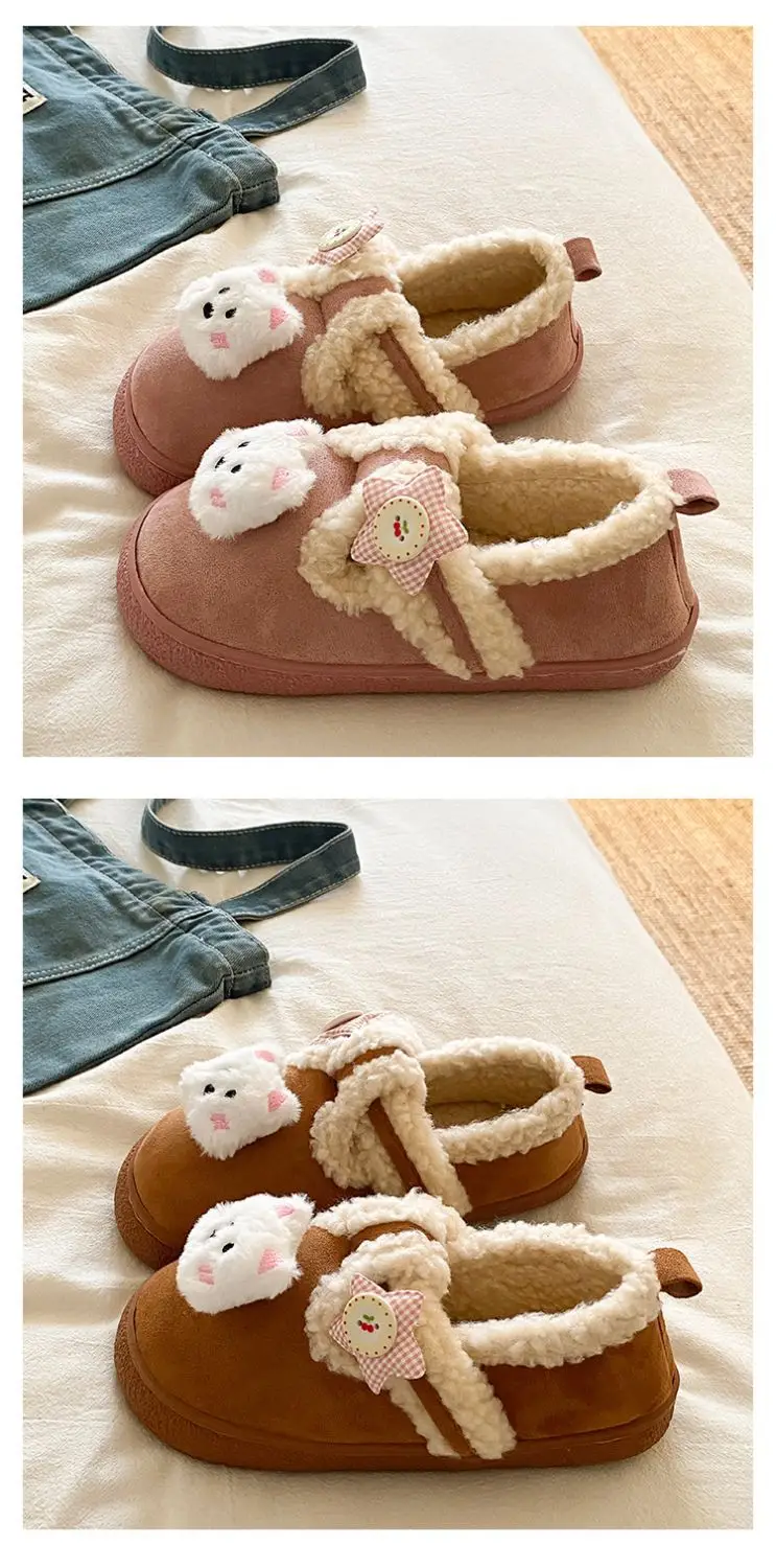 Autumn & Winter Star Heart Slip-On Shoes for Girls — feature 20