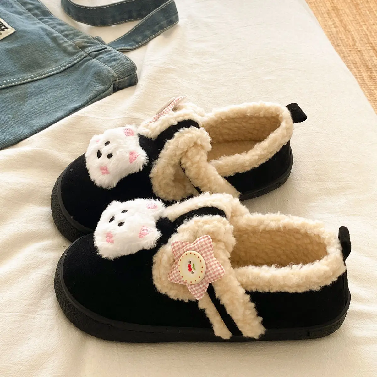 Autumn & Winter Star Heart Slip-On Shoes for Girls — feature 21