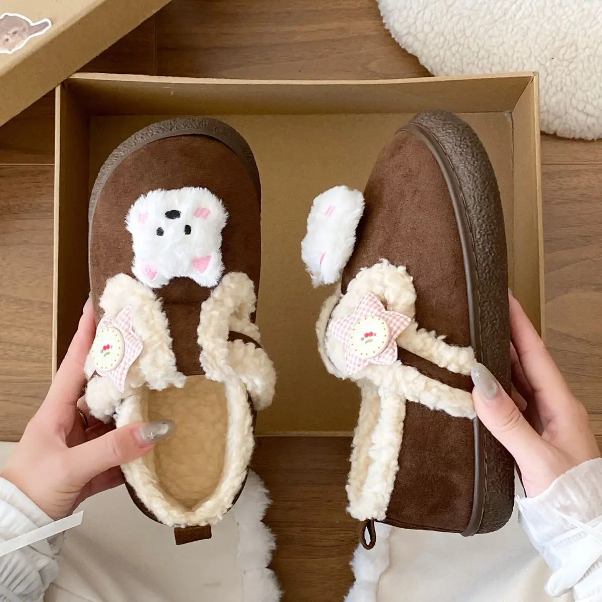 Autumn & Winter Star Heart Slip-On Shoes for Girls — feature 23