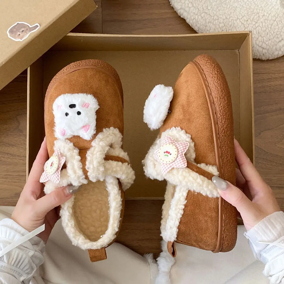 Autumn & Winter Star Heart Slip-On Shoes for Girls — feature 29