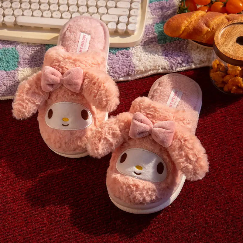 Hello Kitty Kidsren's Cotton Slippers 2025 New Autumn and Winter Girls Home Indoor Warm Plush Sanrio Slippers - Image 7