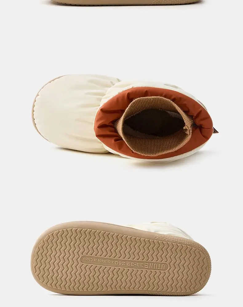 High-Top Snow Boots for Women, Autumn and Winter Fashion, Plush Warm Cotton Shoes, Waterproof and Non-Slip Cotton Slippers — feature 12