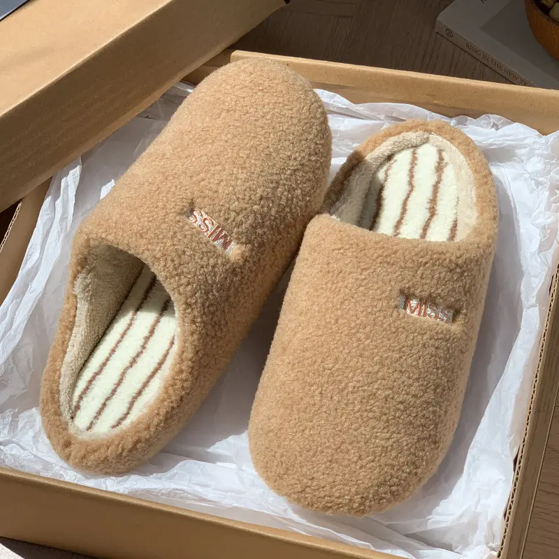 Silent Slippers for Women Winter New Indoor Home Non-Slip Floor Soft Bottom Japanese Style Silent Home Cotton Slippers Spring & Fall Men - Image 4