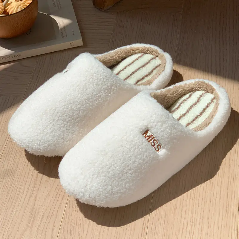 Silent Slippers for Women Winter New Indoor Home Non-Slip Floor Soft Bottom Japanese Style Silent Home Cotton Slippers Spring & Fall Men - Image 5
