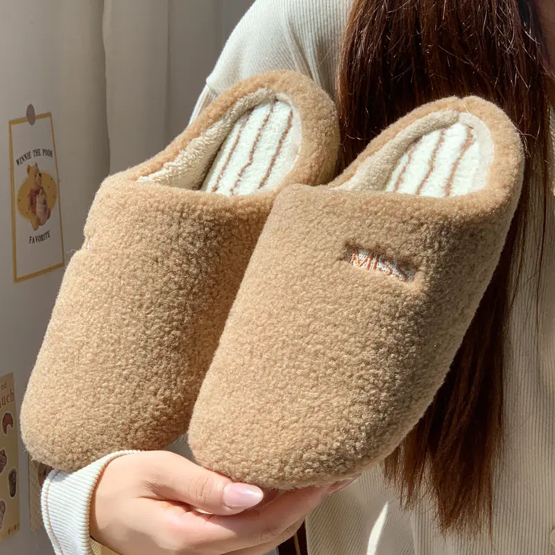 Silent Slippers for Women Winter New Indoor Home Non-Slip Floor Soft Bottom Japanese Style Silent Home Cotton Slippers Spring & Fall Men - Image 6