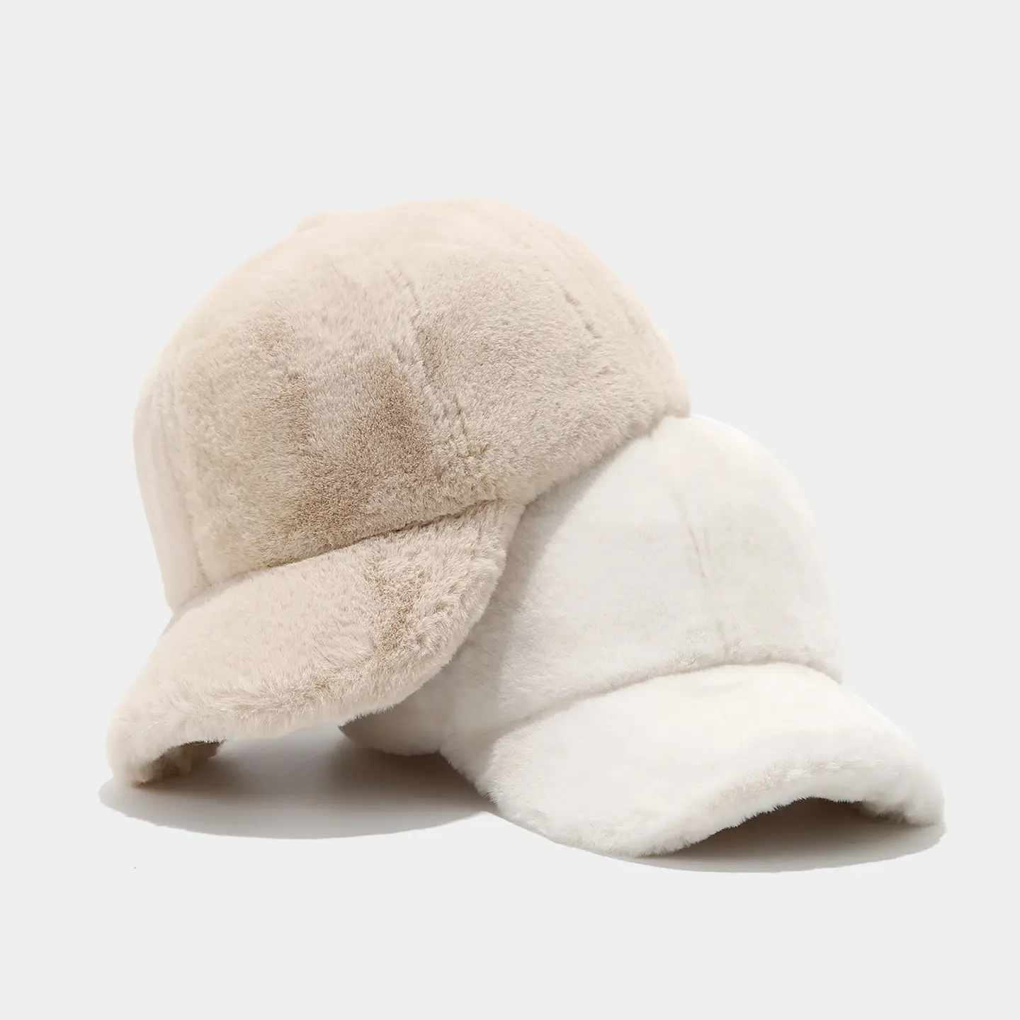 Women Wool Beige Winter Cap Warm Autumn - Image 9