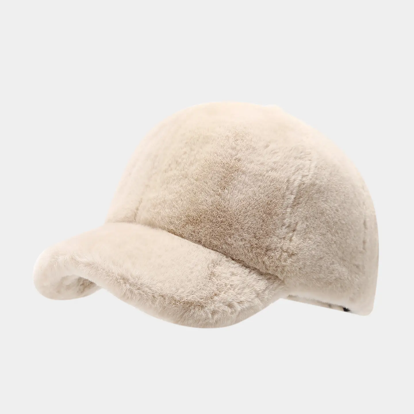 Women Wool Beige Winter Cap Warm Autumn - Image 3