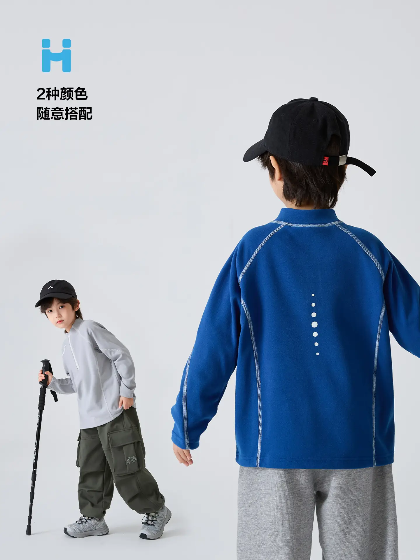 Blue Thermal Velvet Long Sleeve T-Shirt for Boys 2026 Winter - Image 7