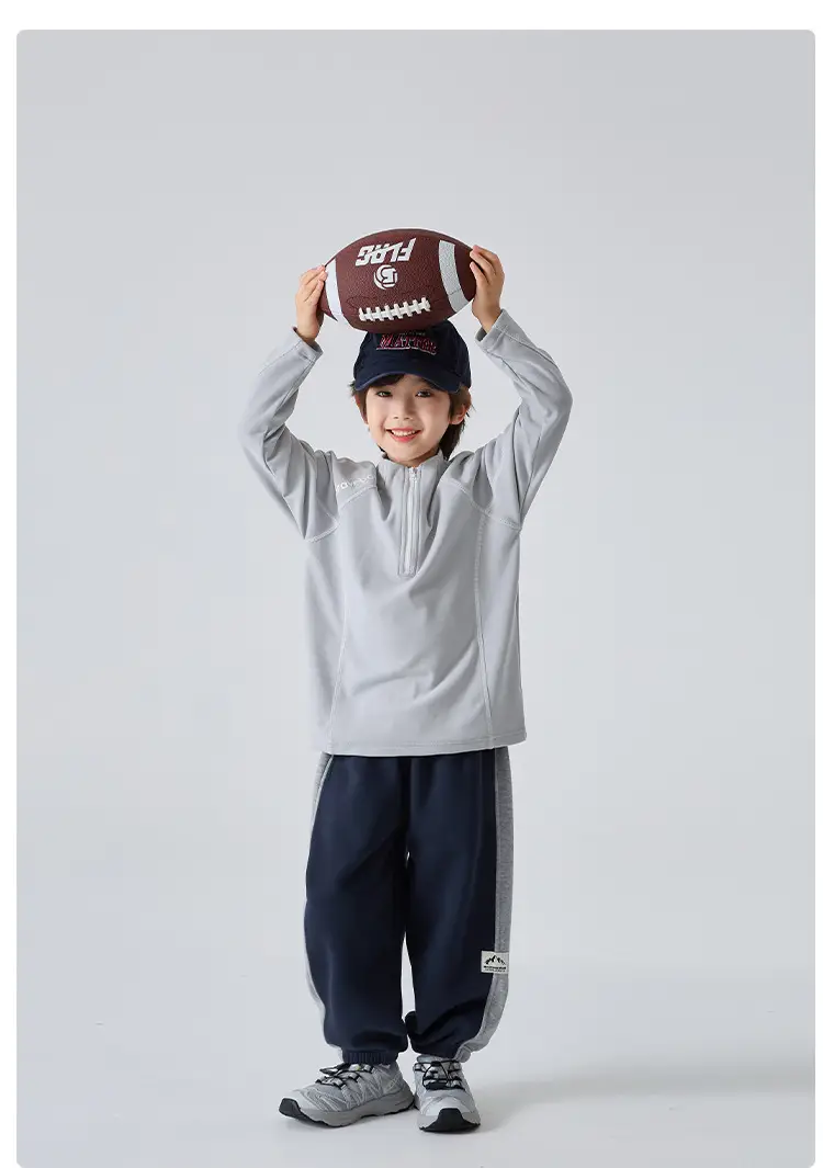 Blue Thermal Velvet Long Sleeve T-Shirt for Boys 2026 Winter — feature 14
