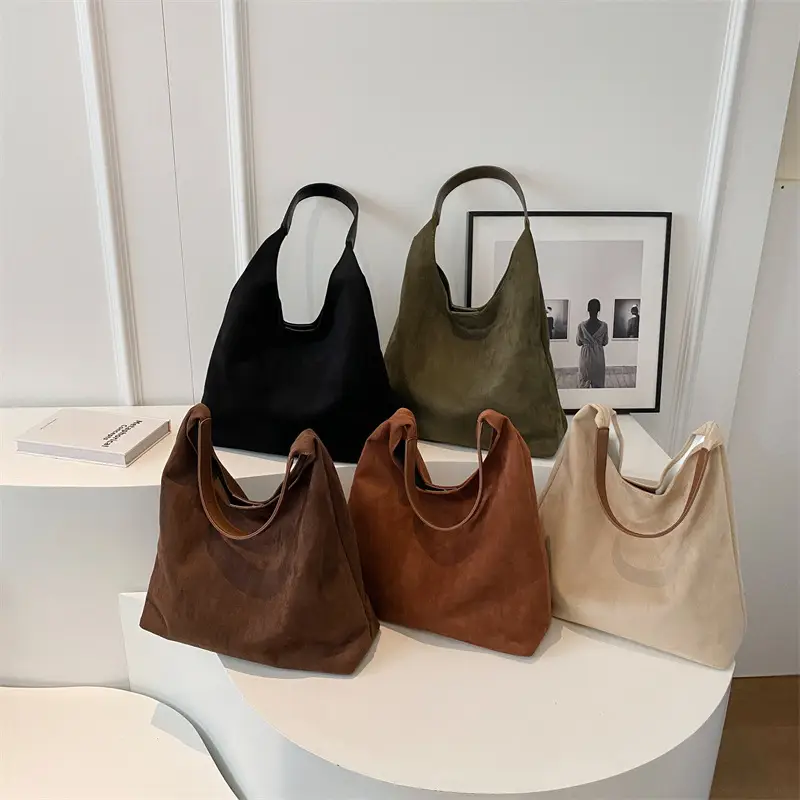 Cross-Border Retro Suede Shoulder Bag Large Capacity Women - Image 8