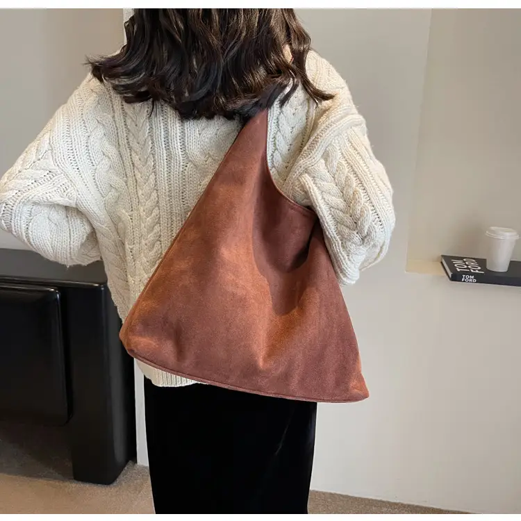 Cross-Border Retro Suede Shoulder Bag Large Capacity Women - Image 9