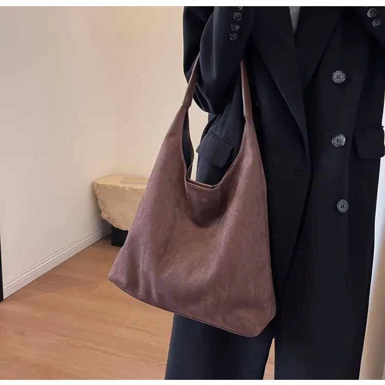 Cross-Border Retro Suede Shoulder Bag Large Capacity Women - Image 10