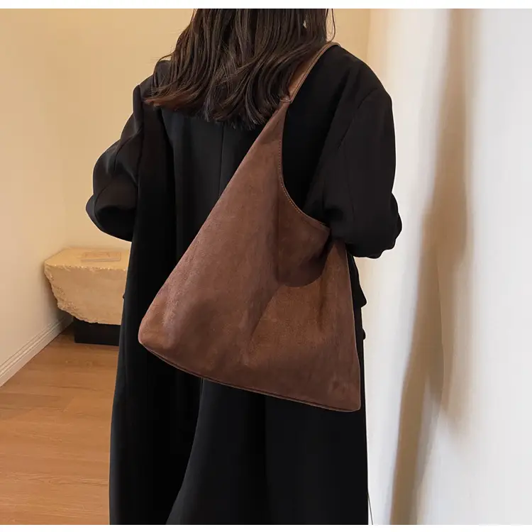 Cross-Border Retro Suede Shoulder Bag Large Capacity Women — feature 19