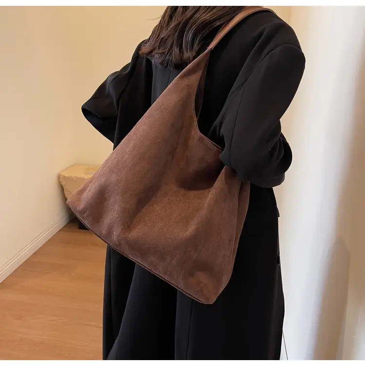Cross-Border Retro Suede Shoulder Bag Large Capacity Women — feature 20