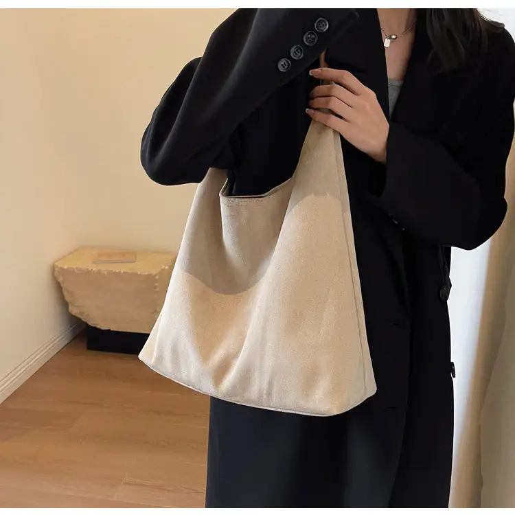 Cross-Border Retro Suede Shoulder Bag Large Capacity Women — feature 26
