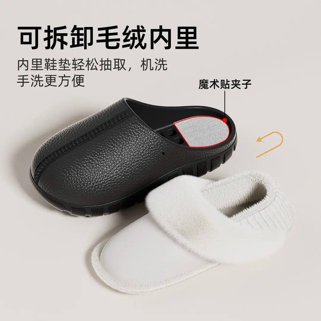 2025 All-Inclusive New Cotton Slippers for Men and Women, Fashionable Couples, Thick Soles and Velvet, Warm Autumn and Winter Non-Slip Cotton Shoes Wholesale - Image 10