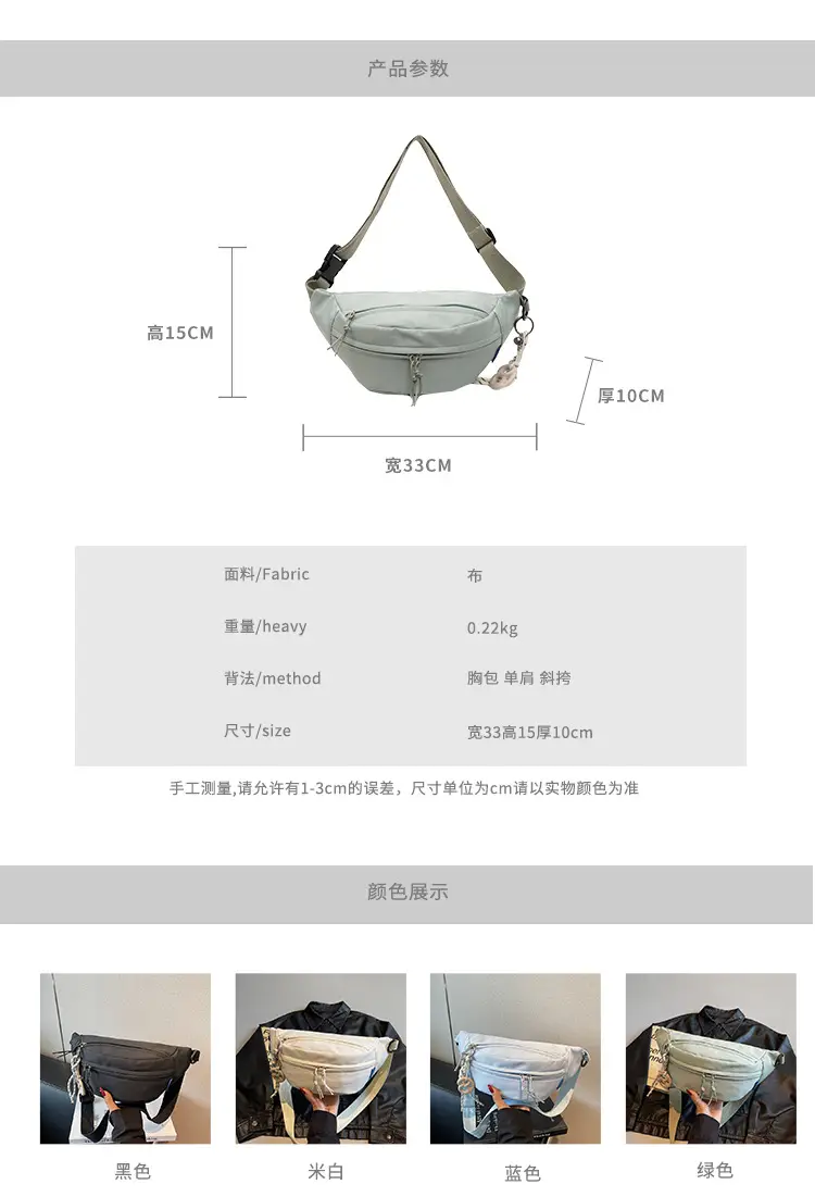 Black Canvas Crossbody Bag for Women 2026 — feature 2