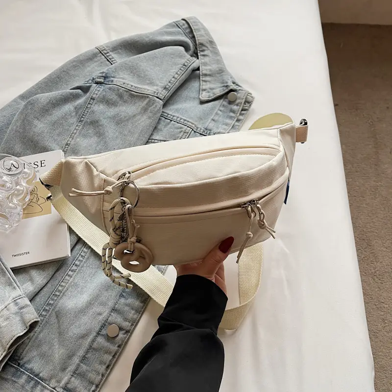 Black Canvas Crossbody Bag for Women 2026 - Image 2