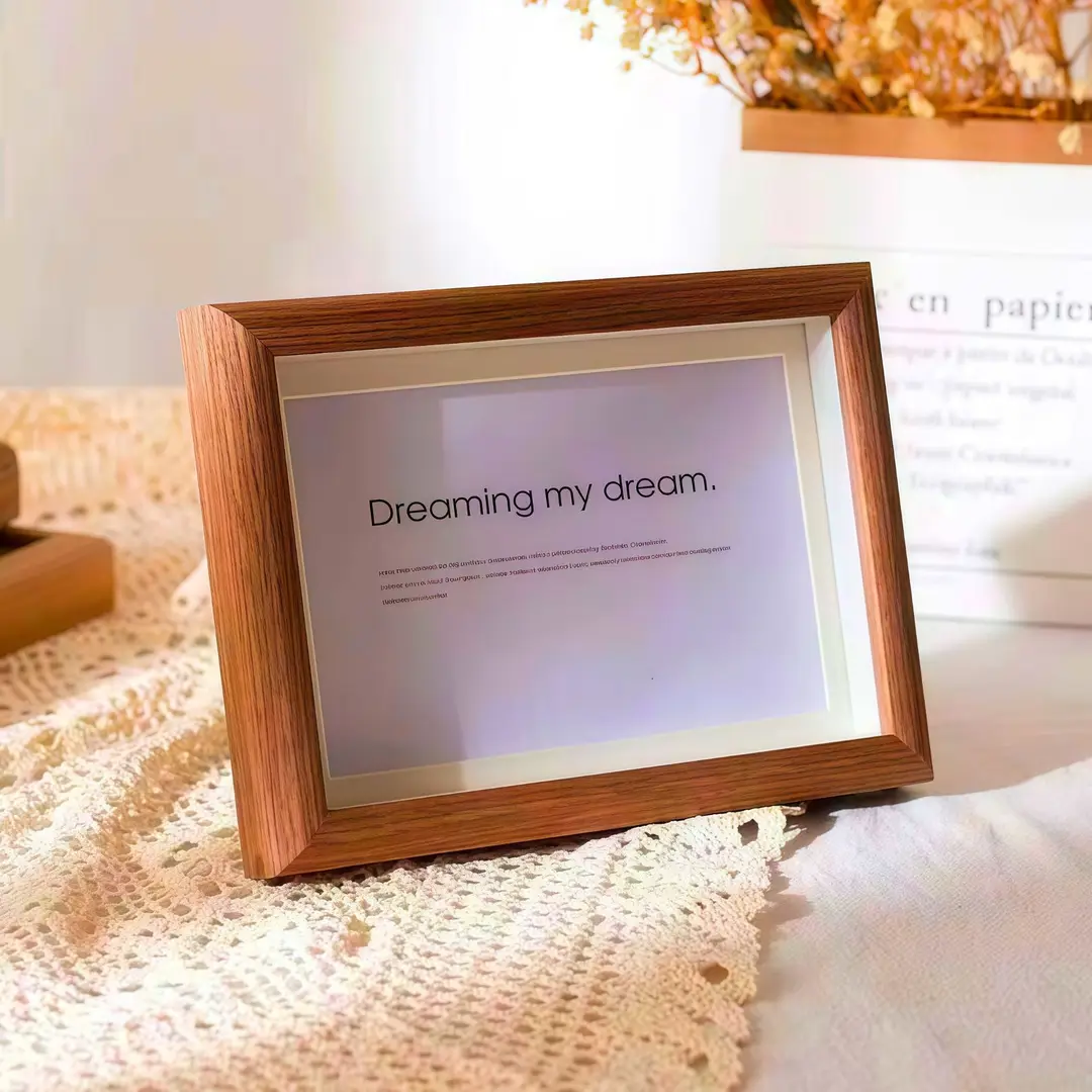 Wooden Hollow Three-Dimensional Photo Frame Simple Creative Desktop Photo Frame Stand 6-Inch 7inch 8inch Wall-Mounted Photo Frame — feature 1