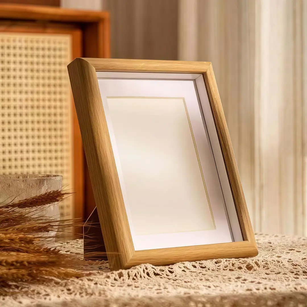 Wooden Hollow Three-Dimensional Photo Frame Simple Creative Desktop Photo Frame Stand 6-Inch 7inch 8inch Wall-Mounted Photo Frame — feature 2