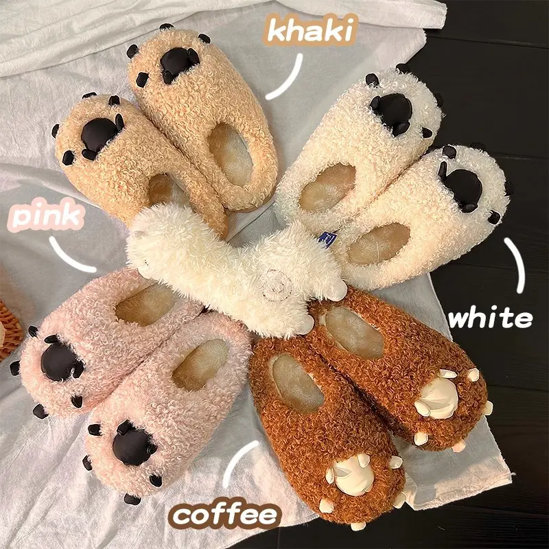 Cute Cotton Slippers for Women Autumn and Winter 2025 New Indoor Home Cartoon Lamb Warm Plus Plush Cotton Slippers - Image 13