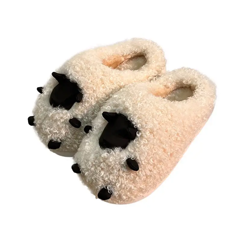 Cute Cotton Slippers for Women Autumn and Winter 2025 New Indoor Home Cartoon Lamb Warm Plus Plush Cotton Slippers - Image 14