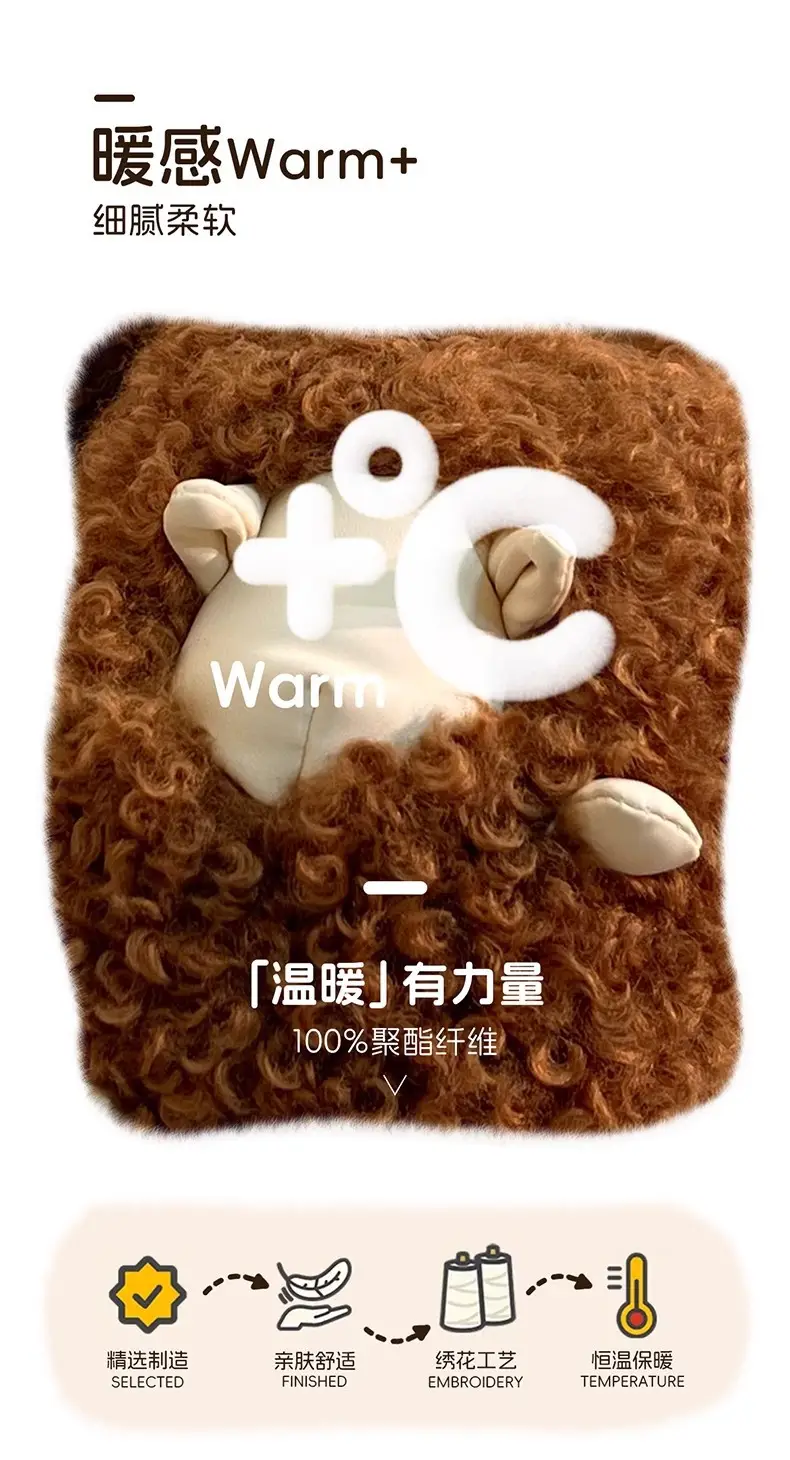 Cute Cotton Slippers for Women Autumn and Winter 2025 New Indoor Home Cartoon Lamb Warm Plus Plush Cotton Slippers — feature 2