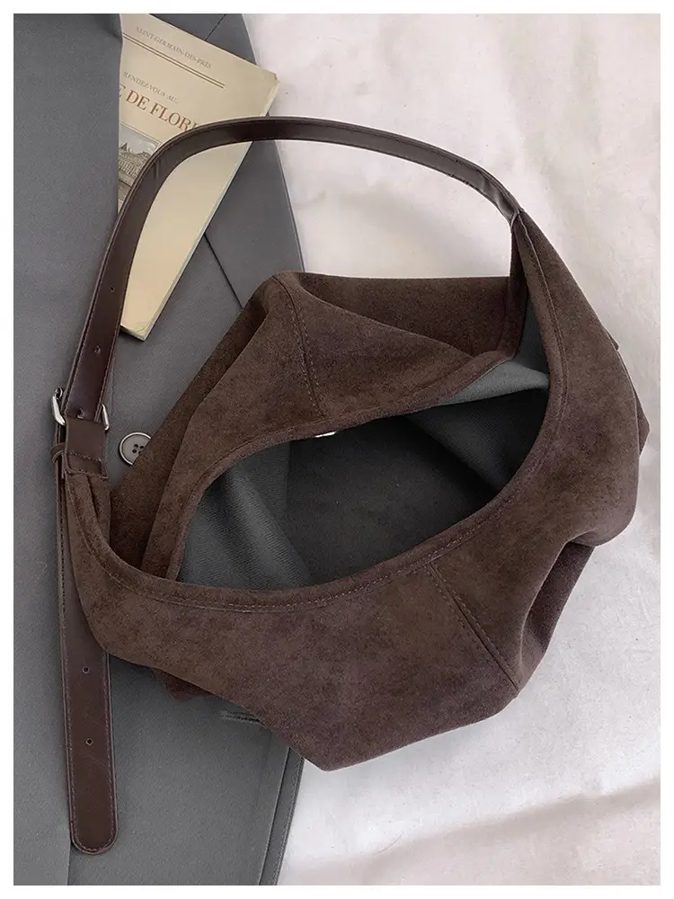 2025 Textured Brown Shoulder Bag Large Capacity — feature 10