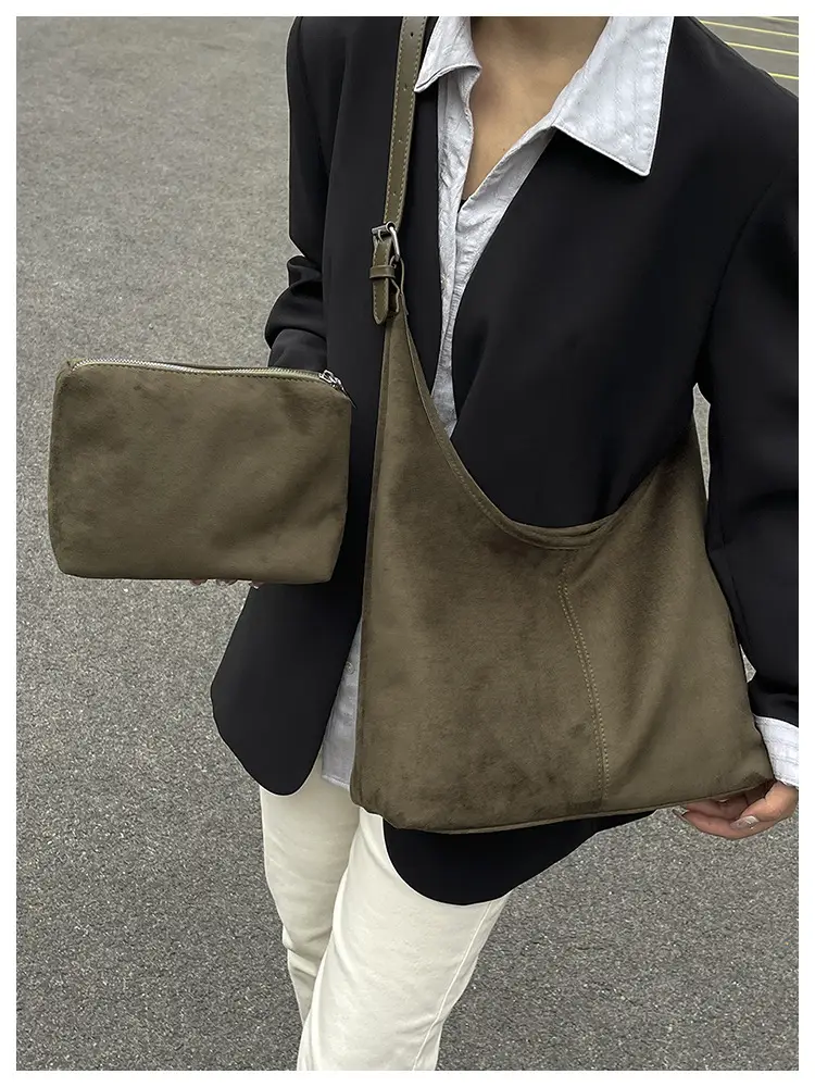 2025 Textured Brown Shoulder Bag Large Capacity — feature 18