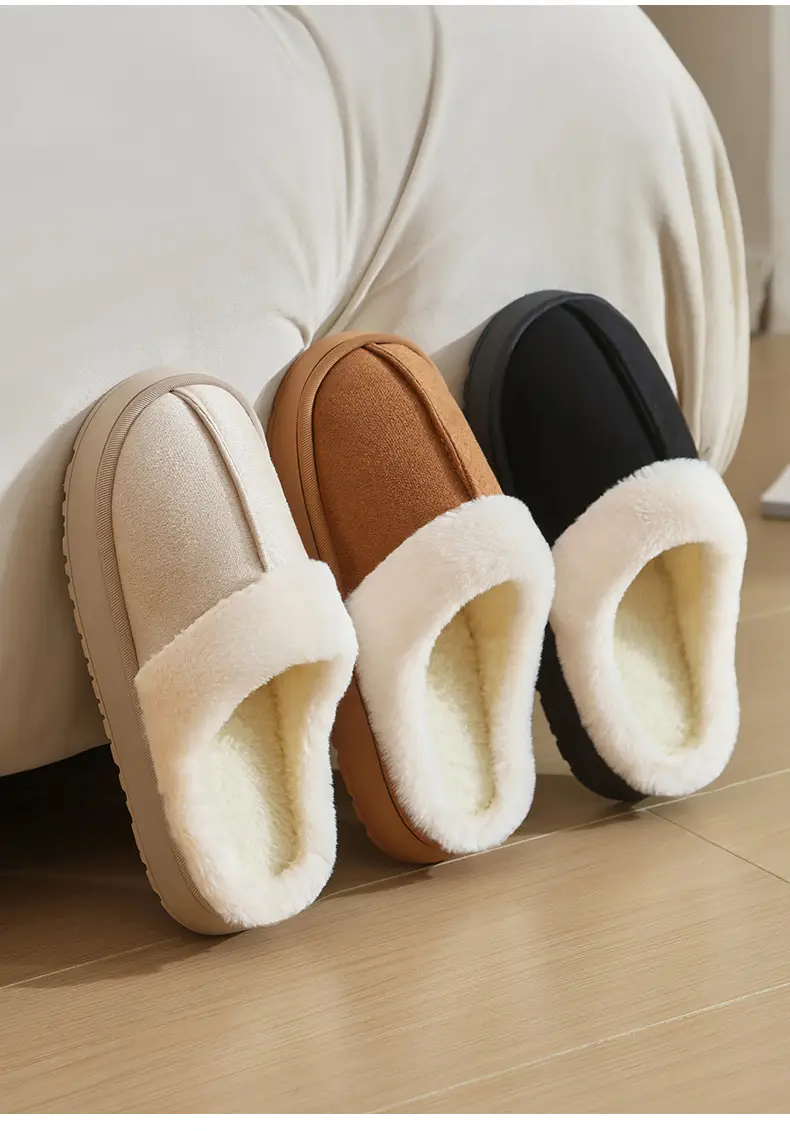 2026 New Cotton Slippers for Women, Indoor Home Use, Non-Slip Thick-Soled Winter Plush Slippers for Outdoor Wear, Warm Plush Slippers for Men — feature 5