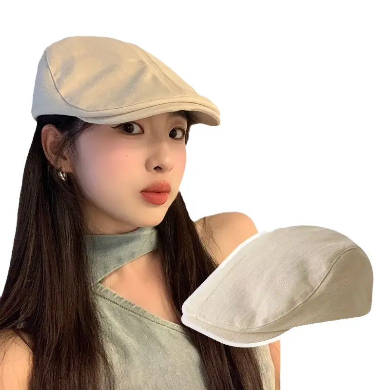 Vintage Japanese Style Striped Beret for Women