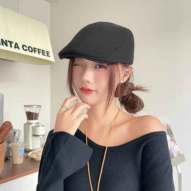 Vintage Japanese Style Striped Beret for Women — feature 31