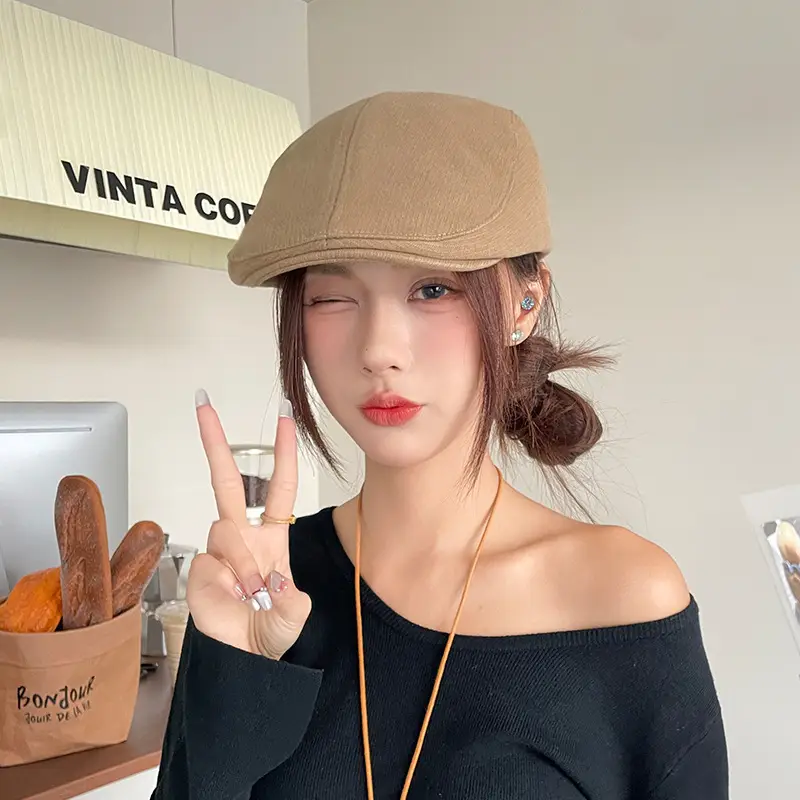 Vintage Japanese Style Striped Beret for Women — feature 32