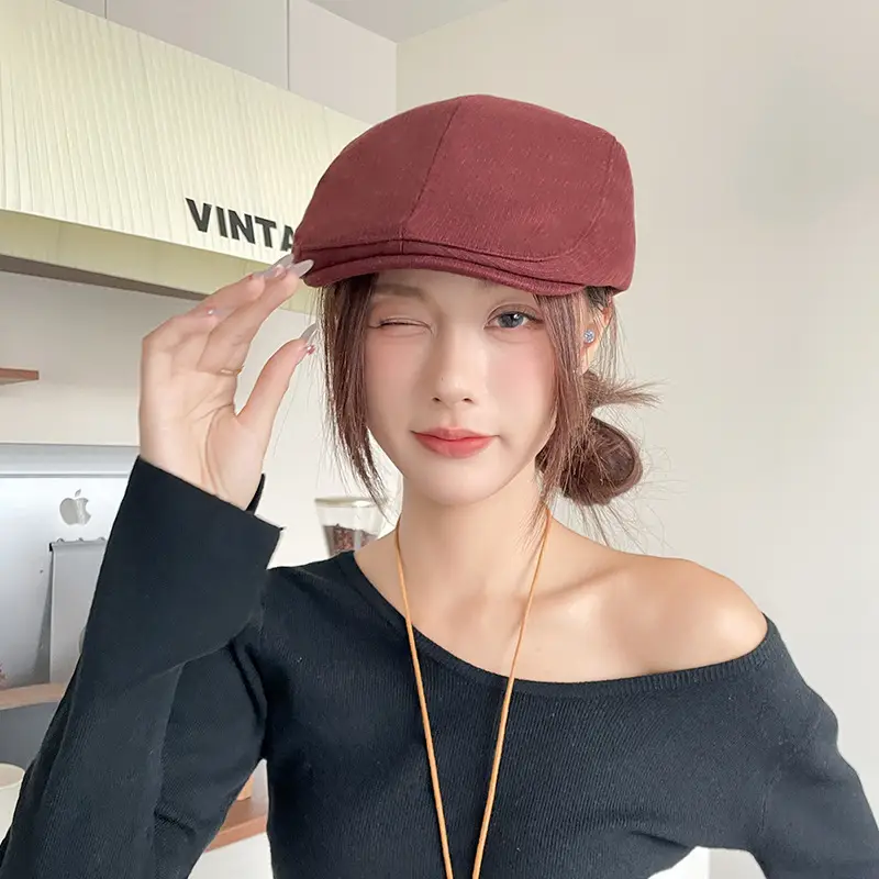 Vintage Japanese Style Striped Beret for Women — feature 33