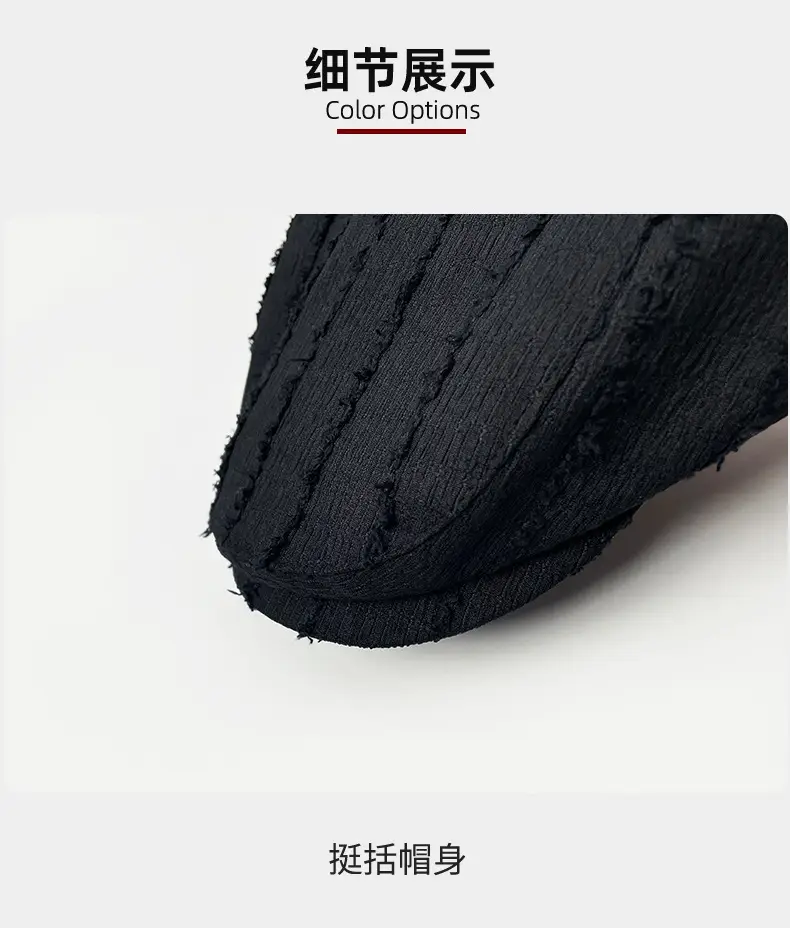 Vintage Japanese Style Striped Beret for Women — feature 4