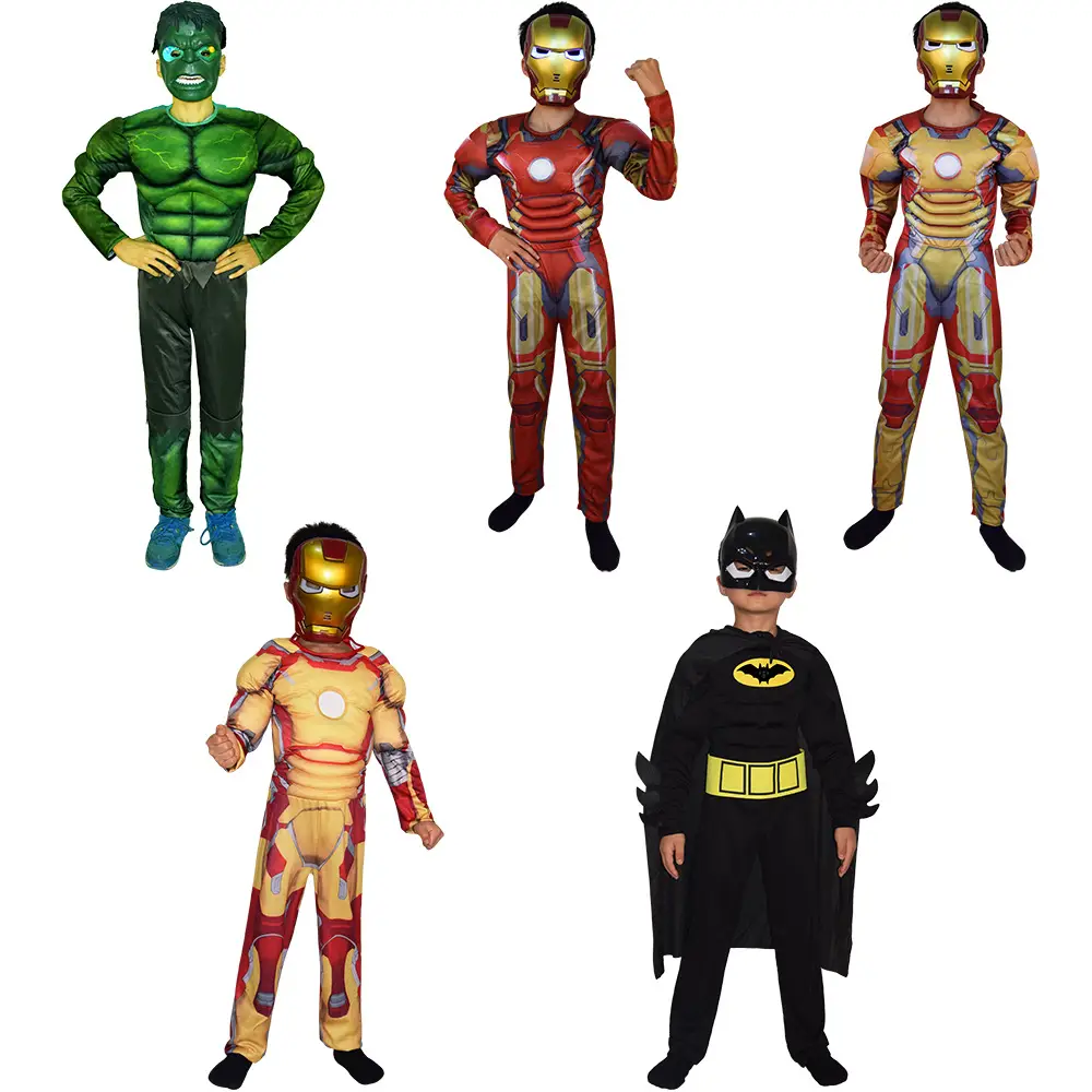 Halloween Cos Costume Kidsren's Captain America Iron Man Optimus Prime Hulk Clothes Performance Suit Wangnuo