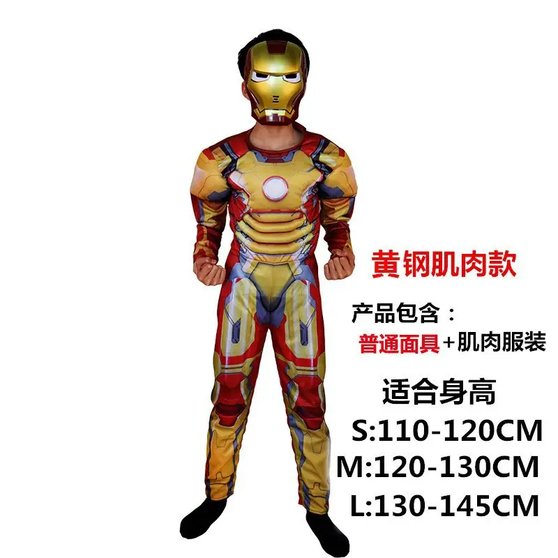 Halloween Cos Costume Kidsren's Captain America Iron Man Optimus Prime Hulk Clothes Performance Suit Wangnuo