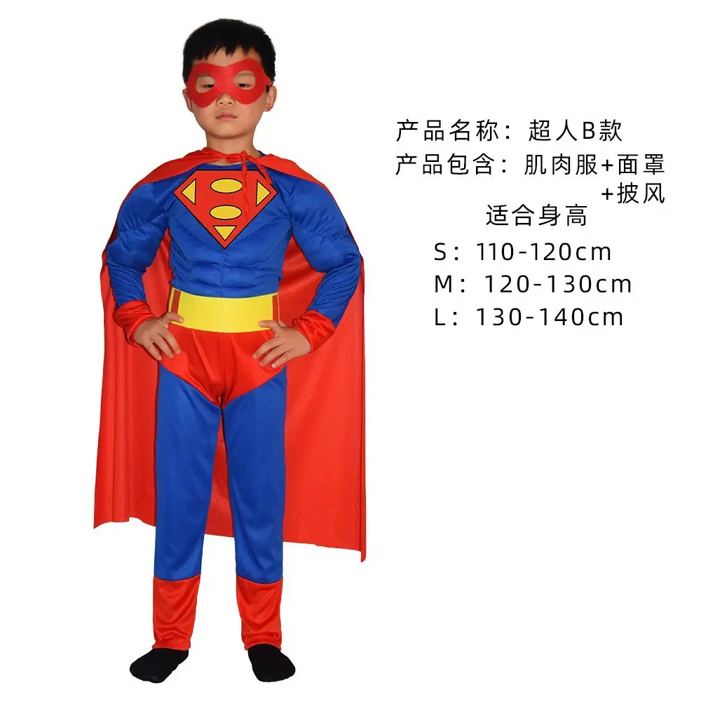 Halloween Cos Costume Kidsren's Captain America Iron Man Optimus Prime Hulk Clothes Performance Suit Wangnuo