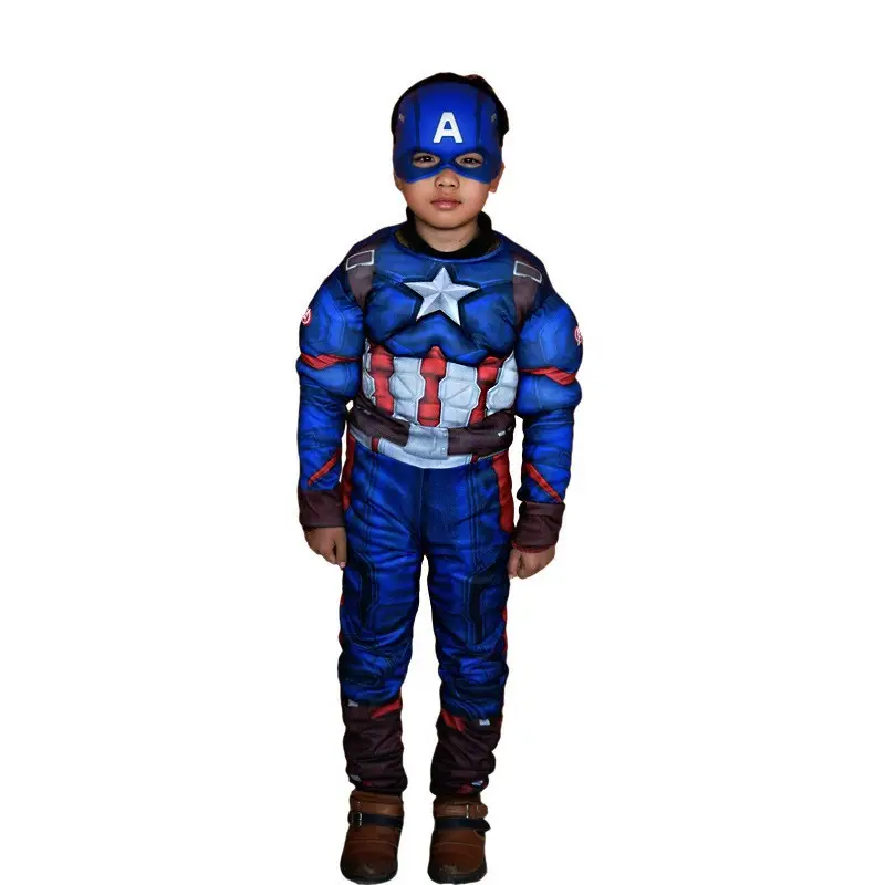 Halloween Cos Costume Kidsren's Captain America Iron Man Optimus Prime Hulk Clothes Performance Suit Wangnuo