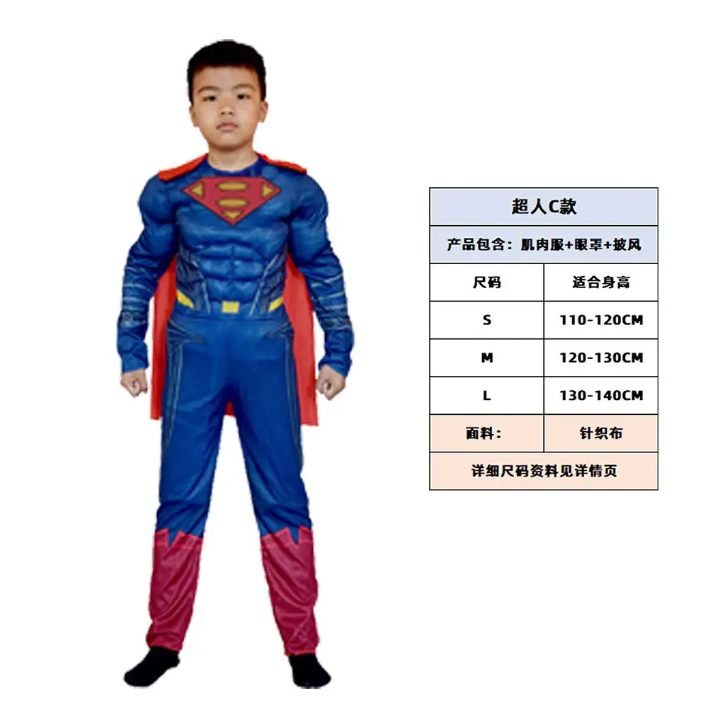 Halloween Cos Costume Kidsren's Captain America Iron Man Optimus Prime Hulk Clothes Performance Suit Wangnuo