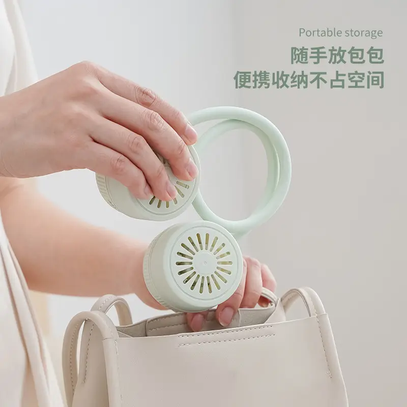 Hanging Neck Fan Bladeless Lazy USB Charging Turbine Neck Mini Small Fan Portable Small Fan Silent