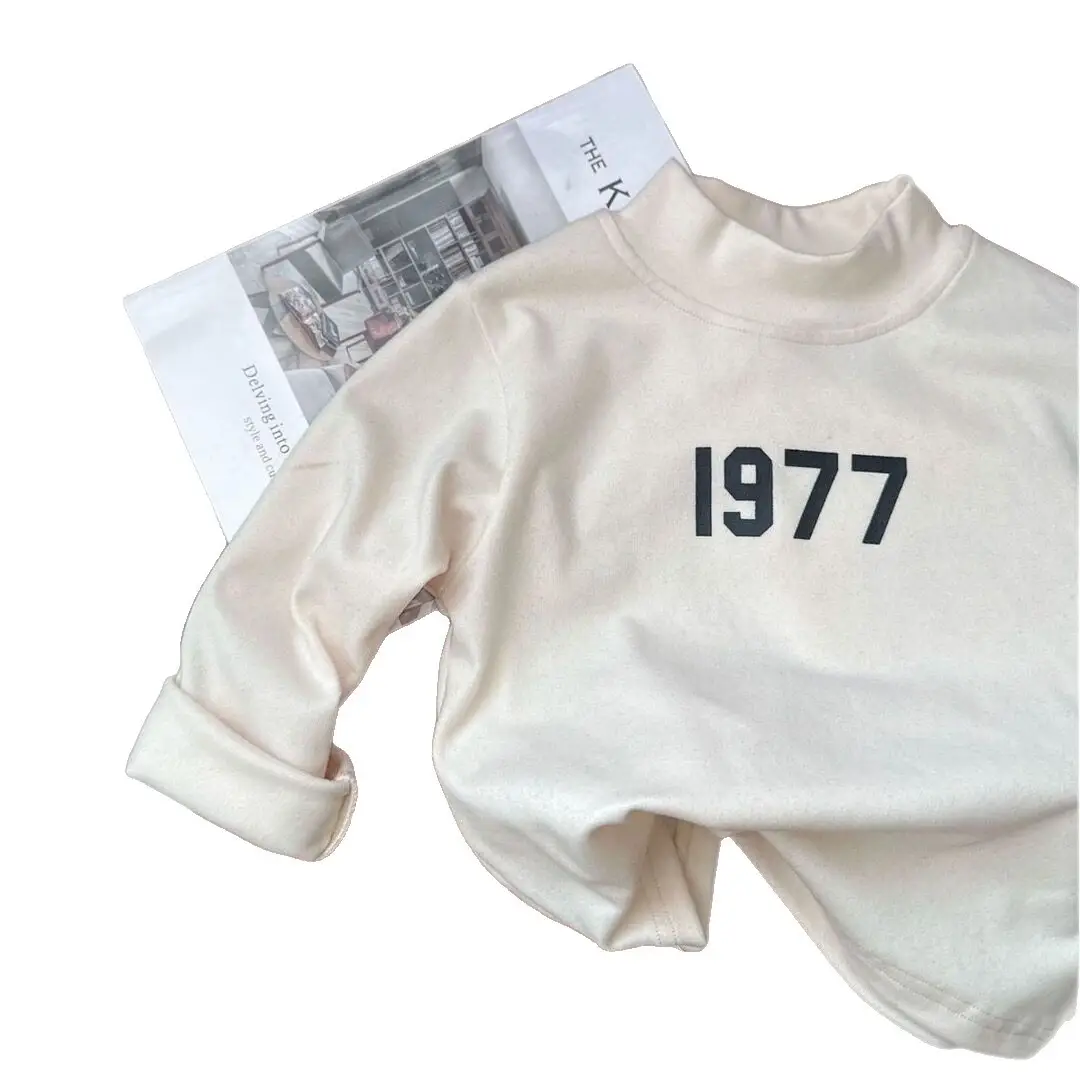 Boys 1977 Printed Long Sleeve Thermal Shirt Cream - Image 8